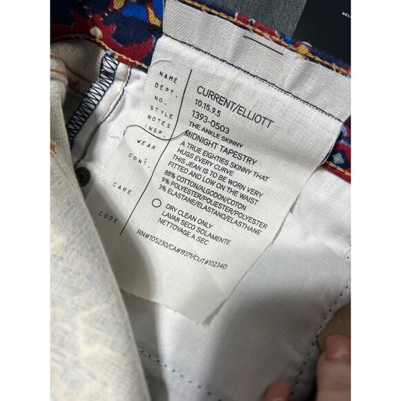 NWT Current/Elliott The Ankle Skinny Midnight Tapestry 32 - Picture 5 of 5